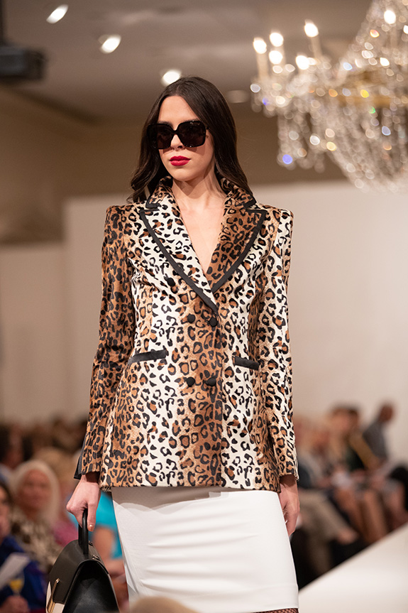 VALENTINA SHAH Leopard Blazer, MILLY Ivory Skirt