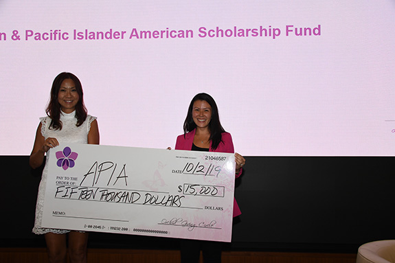 Asian and Pacific Islander American Scholarship Fund: Judy Wong, APIASF, and Katrina Sun Breese, Orchid Giving Circle