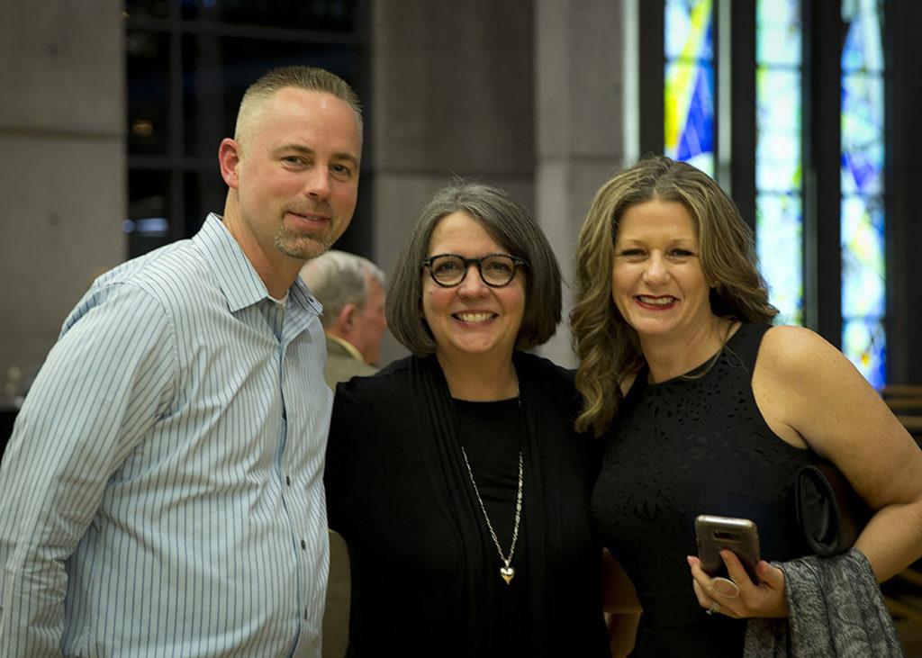 Jeff Bass, ​Concert for Kindness Co-Founder ​Teresa Berg, and Heather Bass